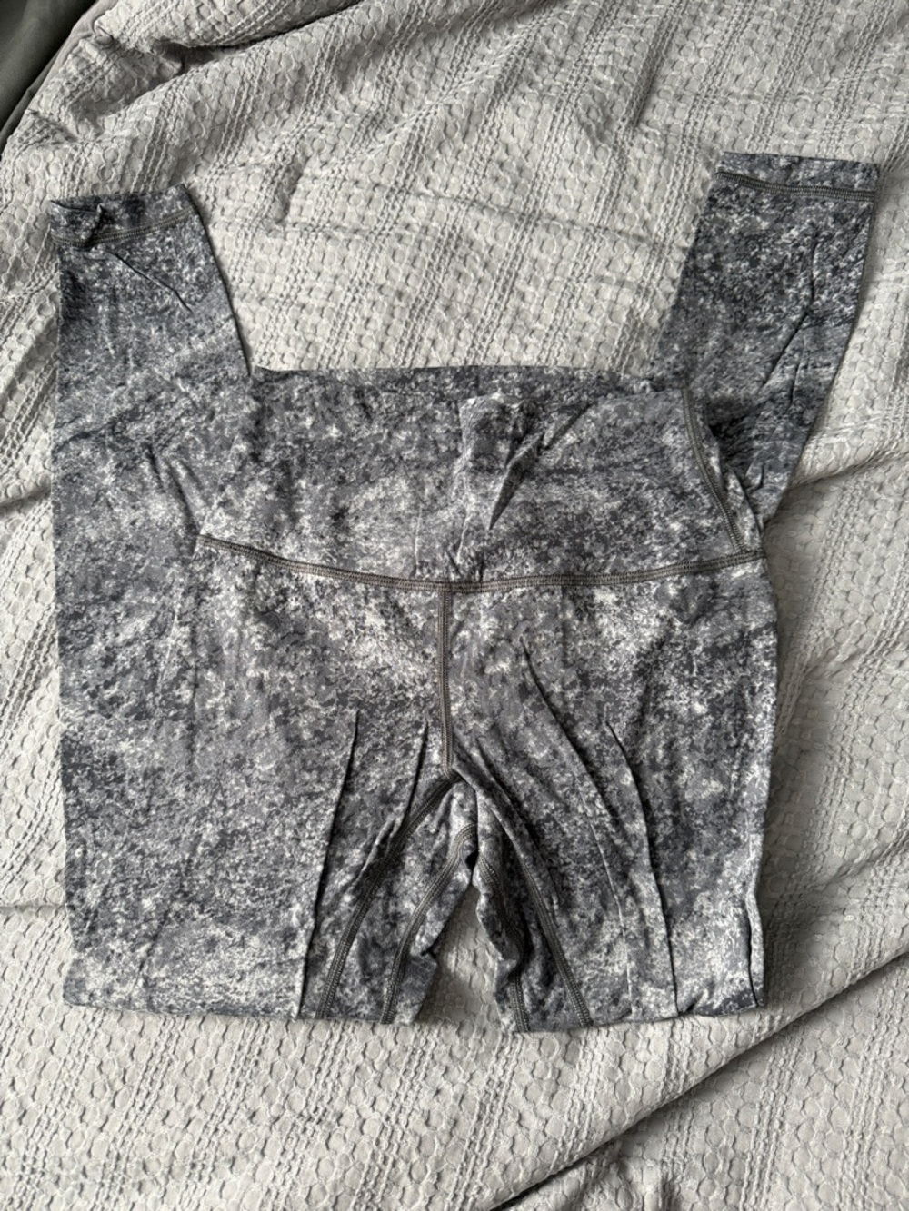 lululemon athletica Gray Marble-Print Leggings